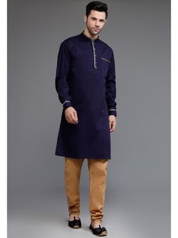 UTSAV FASHION - Mandarin Collar Straight Kurta with Churidar