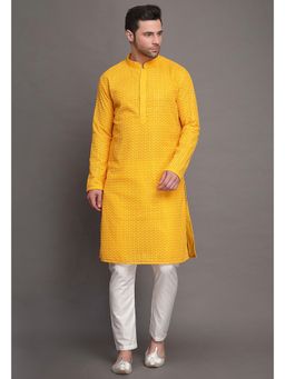UTSAV FASHION - Mandarin Collar Embroidered Kurta and Pant