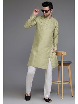 UTSAV FASHION - Mandarin Collar Long Sleeves Straight Kurta and Pant