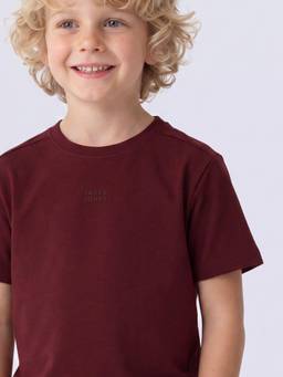 Jack & Jones Junior - Boys Maroon Crew Neck T-shirt