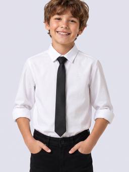 Jack & Jones Junior - Boys White Slim Fit Shirt