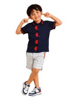 PILOLO - Soft Cotton Lycra Pocket Top and Bottom Set for Boys