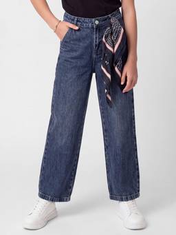 max - Girls Mid-Rise Wide Leg Jeans