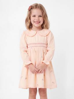 max - Girls Embroidered Peter-Pan Collar Dress
