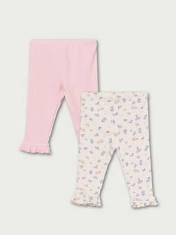 max - Girls Assorted Knit Leggings - Pack of 2