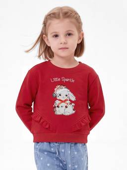 max - Girls Bunny Embellished Sweatshirt