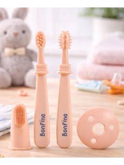 Bonfino - Tiny Smile 3-in-1 Brushing Kit - Pink