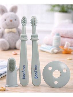 Bonfino - Tiny Smile 3-in-1 Brushing Kit - Blue
