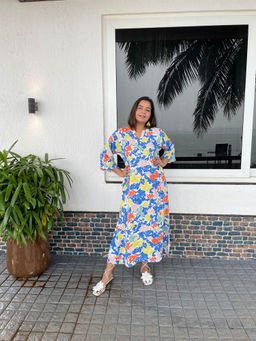 Label Tanvee - Multicolor Anti fit Long Dress