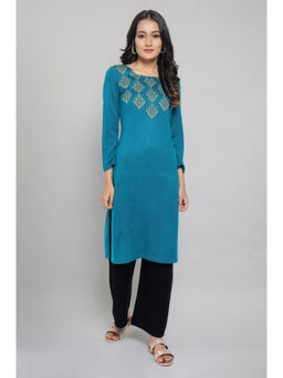 Aurelia - Teal Winter Kurta