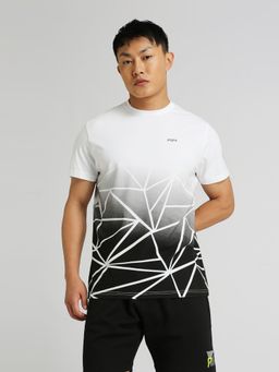 Pepe Jeans - Goran Placement Ombre Print T-Shirt Black & White