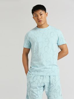Pepe Jeans - Blue Packford All Over Printed T-Shirt