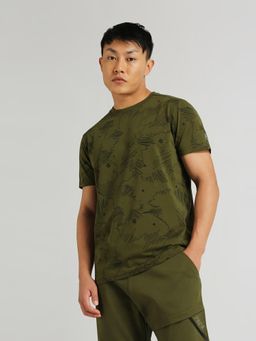 Pepe Jeans - Scott All Over Printed T-Shirt Olive