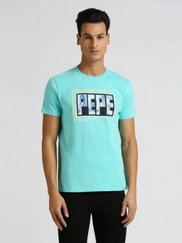Pepe Jeans - Aqua Brand Carrier Solid Short Sleeve T-Shirt