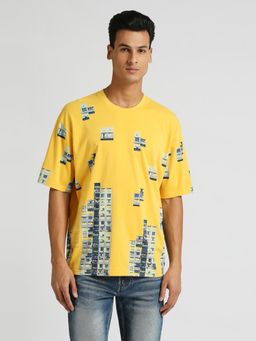Pepe Jeans - Yellow Graphic Print Oversized Short Sleeve T-Shirt