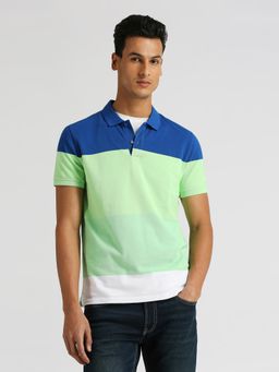 Pepe Jeans - Green Rufino Bright Summer Colorblock Polo T-Shirt