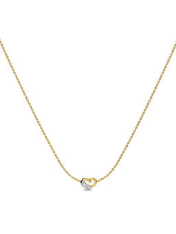 Candere by Kalyan Jewellers - BIS Hallmark 18K Yellow Gold Tiny Heart with SI IJ Diamond Necklace