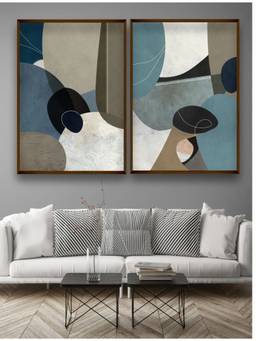 The Art House - Earthy Shape Framed Wall Art (Pack of 2)