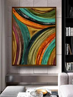 The Art House - Swirl Colourful Framed Wall Art