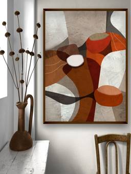 The Art House - Terracotta Beige Framed Wall Art