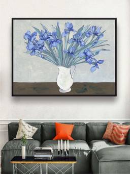 The Art House - Irises Pitcher Framed Wall Art