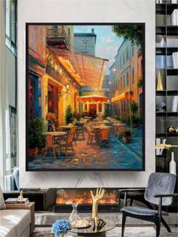 The Art House - European Street Framed Wall Art