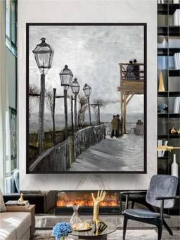 The Art House - Monochrome Parisian Framed Wall Art