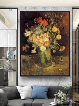 The Art House - Vincent Van Gogh Floral Vintage Framed Wall Art