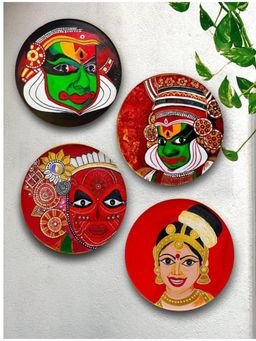 The Art House - Traditional Kathakali Framed Wall Art (Pack of 4)
