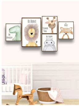 The Art House - Safari Animal Framed Wall Art (Pack of 5)