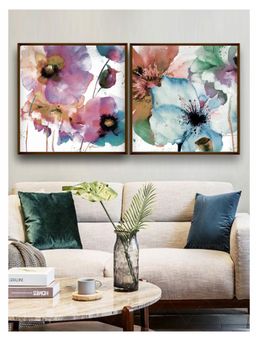 The Art House - Floral Watercolour Framed Wall Art (Pack of 2)