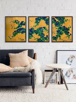 The Art House - Japanese Morning Framed Wall Art (Pack of 3)