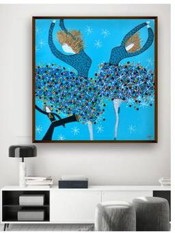 The Art House - Ballerina Dancing Framed Wall Art