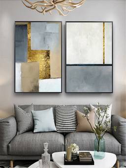 The Art House - Decorative Framed Wall Art (Pack of 2)