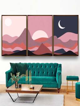 The Art House - Landscape Framed Wall Art (Pack of 3)