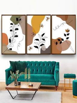 The Art House - Botanical Framed Wall Art (Pack of 3)