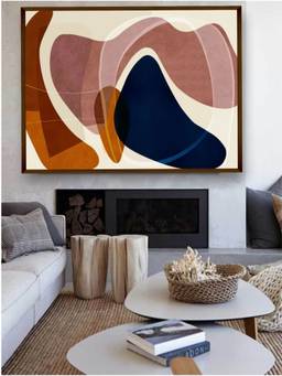 The Art House - Shapes Brown Framed Wall Art