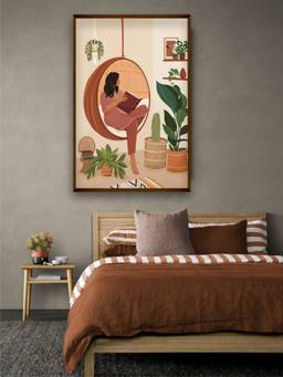 The Art House - Woman Reading Framed Wall Art