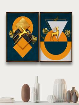 The Art House - Geometric Framed Wall Art (Pack of 2)