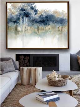 The Art House - Landscape Forest Landscape Watercolour Framed Wall Art
