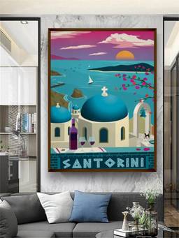 The Art House - Santorini Greece Framed Wall Art