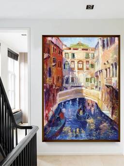 The Art House - Venice Canal Framed Wall Art