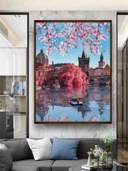 The Art House - Ink Art Cityscape Framed Wall Art