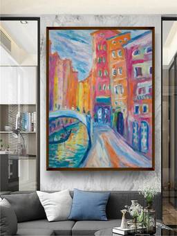 The Art House - Colourful Venice Framed Wall Art