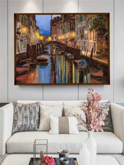 The Art House - Venice Canal Framed Wall Art