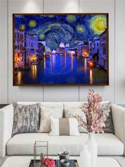 The Art House - Starry Night Framed Wall Art