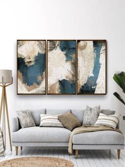 The Art House - Beige Piece Framed Wall Art (Pack of 3)