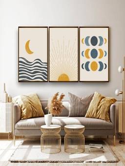 The Art House - Ocean Waves Framed Wall Art (Pack of 3)