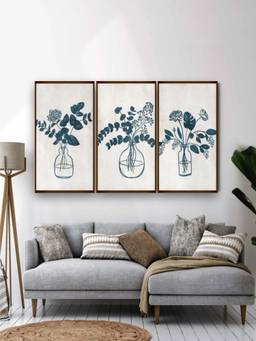 The Art House - Botanical Framed Wall Art (Pack of 3)