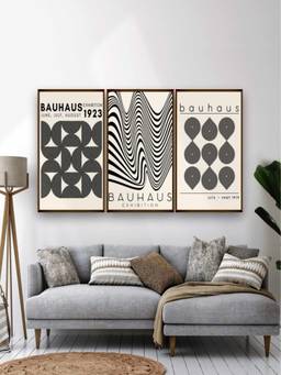 The Art House - Geometric Framed Wall Art (Pack of 3)